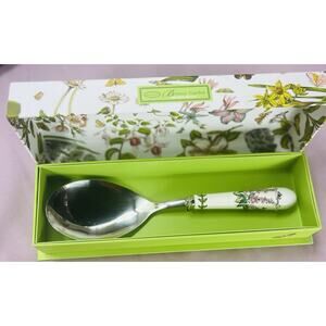 Portmeirion Botanic Garden Stainless Steel Serving Spoon Porcelain Handle NIB